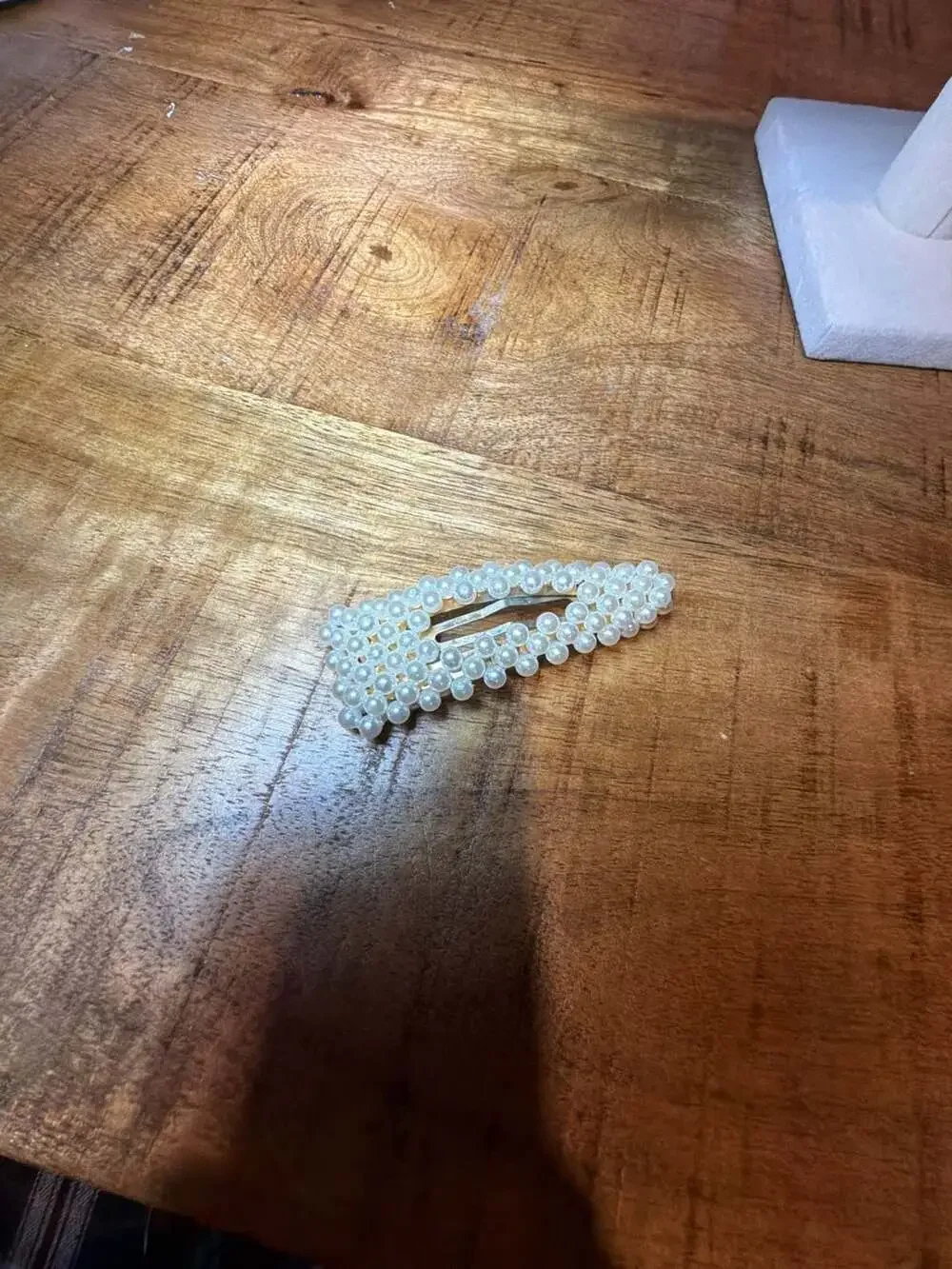 Faux Pearl Embellished Snap Hair Barrettes